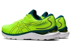 Asics Men's Gel-Cumulus 24 (750 - Safety Yellow/Velvet Pine) -Swiftwick Shop 1011B366 750 SB FL GLB 1024x768