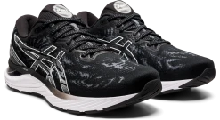 Asics Women’s Gel-Cumulus 23 WIDE (001 - Black/White) -Swiftwick Shop 1012A889 001 SB FR AOP 2739x1500