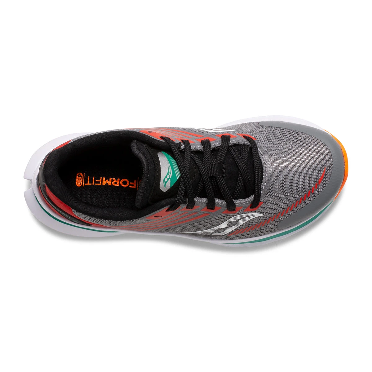 Saucony Kid's Kinvara 12 (Grey/Orange) 5 Saucony Kid's Kinvara 12 (Grey/Orange) - Image 3