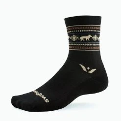 Swiftwick Shop 4 Swiftwick VISION FIVE Winter Crew (Black Wolves)