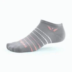 Swiftwick ASPIRE ZERO Running Sock (Stripe Pewter Pink)