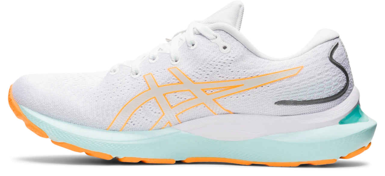 Asics Women's Gel-Cumulus 24 (100 - White/Orange Pop) 4 Asics Women's Gel-Cumulus 24 (100 - White/Orange Pop) - Image 2