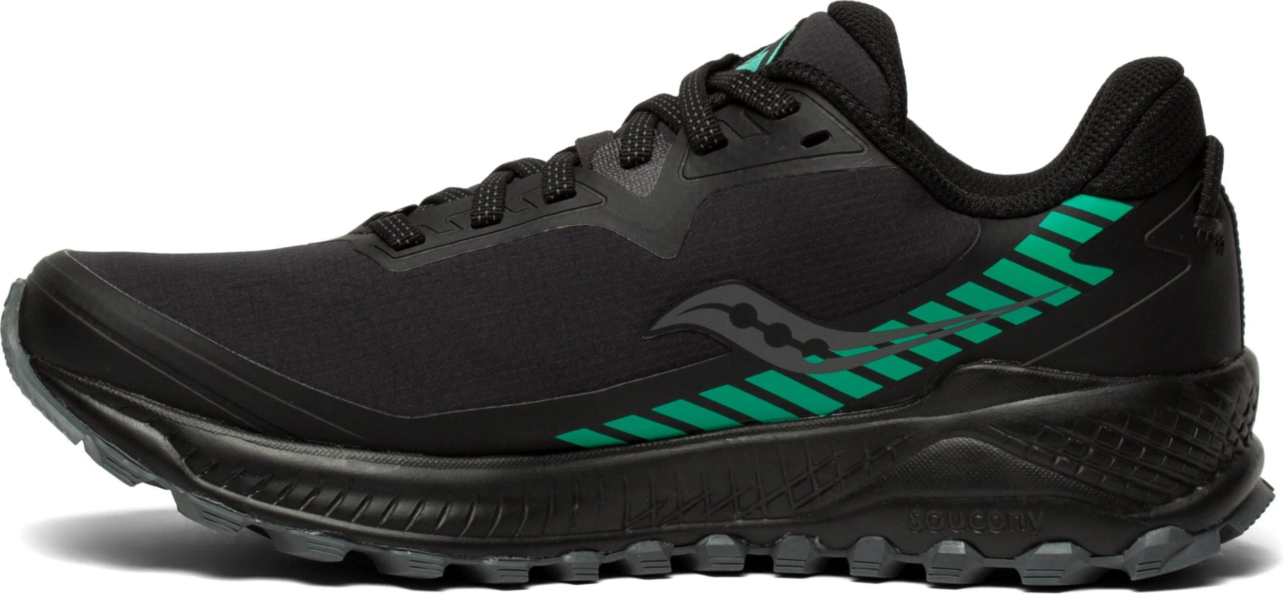 Saucony Women's Peregrine ICE+ 2 (1 - Black/Jade) 4 Saucony Women's Peregrine ICE+ 2 (1 - Black/Jade) - Image 2