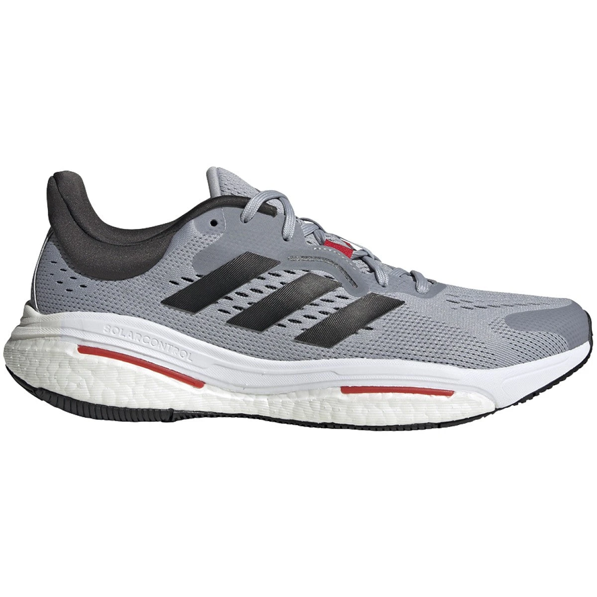 ADIDAS Men's Solar Control (Halo Silver/Core Black/Better Scarlet) 3 ADIDAS Men's Solar Control (Halo Silver/Core Black/Better Scarlet)