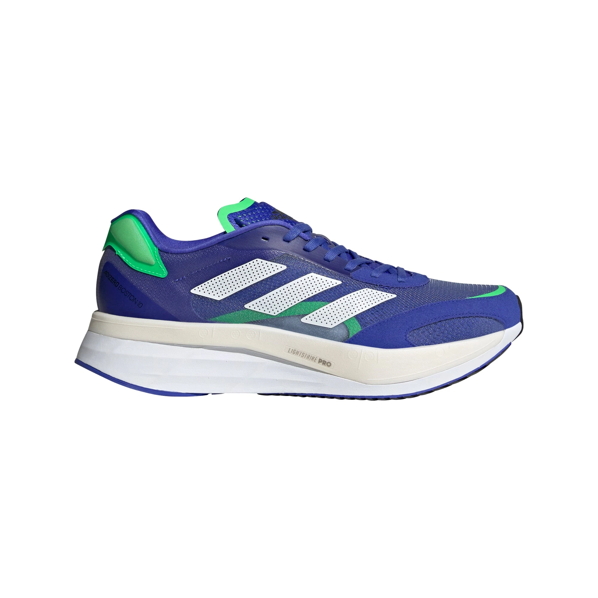 ADIDAS Men's Adizero Boston 10 (Sonic Ink/FTWR White/Screaming Green) 3 ADIDAS Men's Adizero Boston 10 (Sonic Ink/FTWR White/Screaming Green)