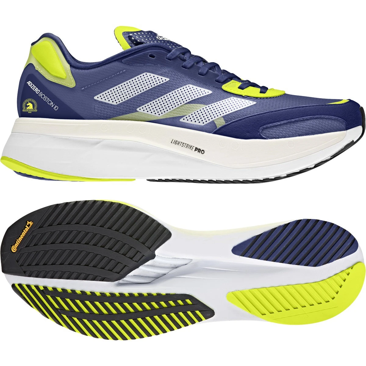 ADIDAS Men's Adizero Boston 10 (Victory Blue/Cloud White/Solar Yellow) 4 ADIDAS Men's Adizero Boston 10 (Victory Blue/Cloud White/Solar Yellow) - Image 2