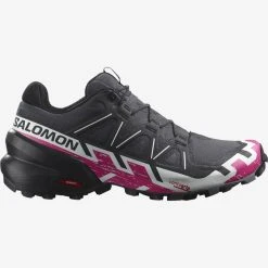 Salomon Womenâs Speedcross 6 (Ebony/White/Very Berry)
