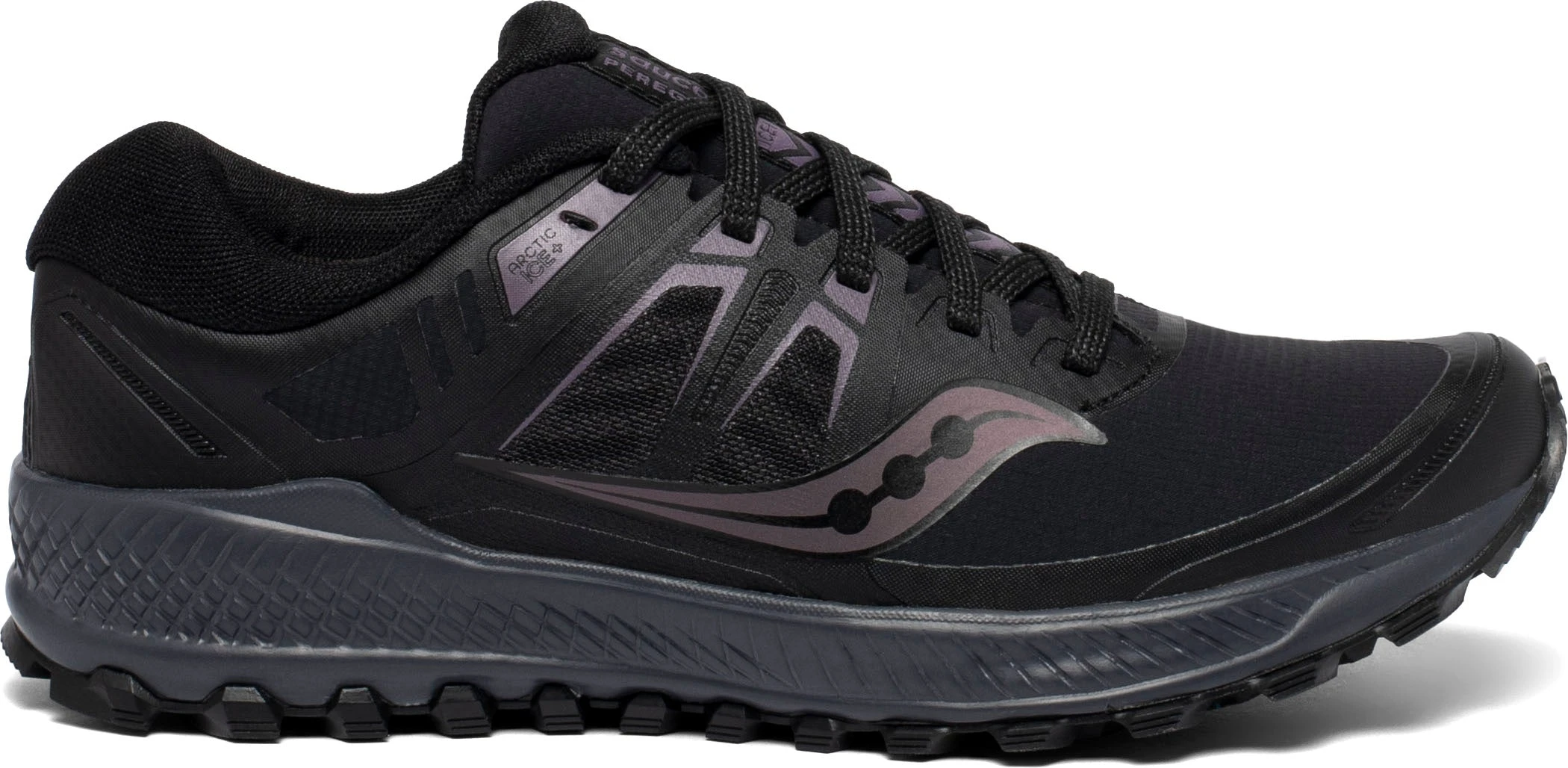 Saucony Women's Peregrine ICE+ (2 - Black/Lavender) 3 Saucony Women's Peregrine ICE+ (2 - Black/Lavender)
