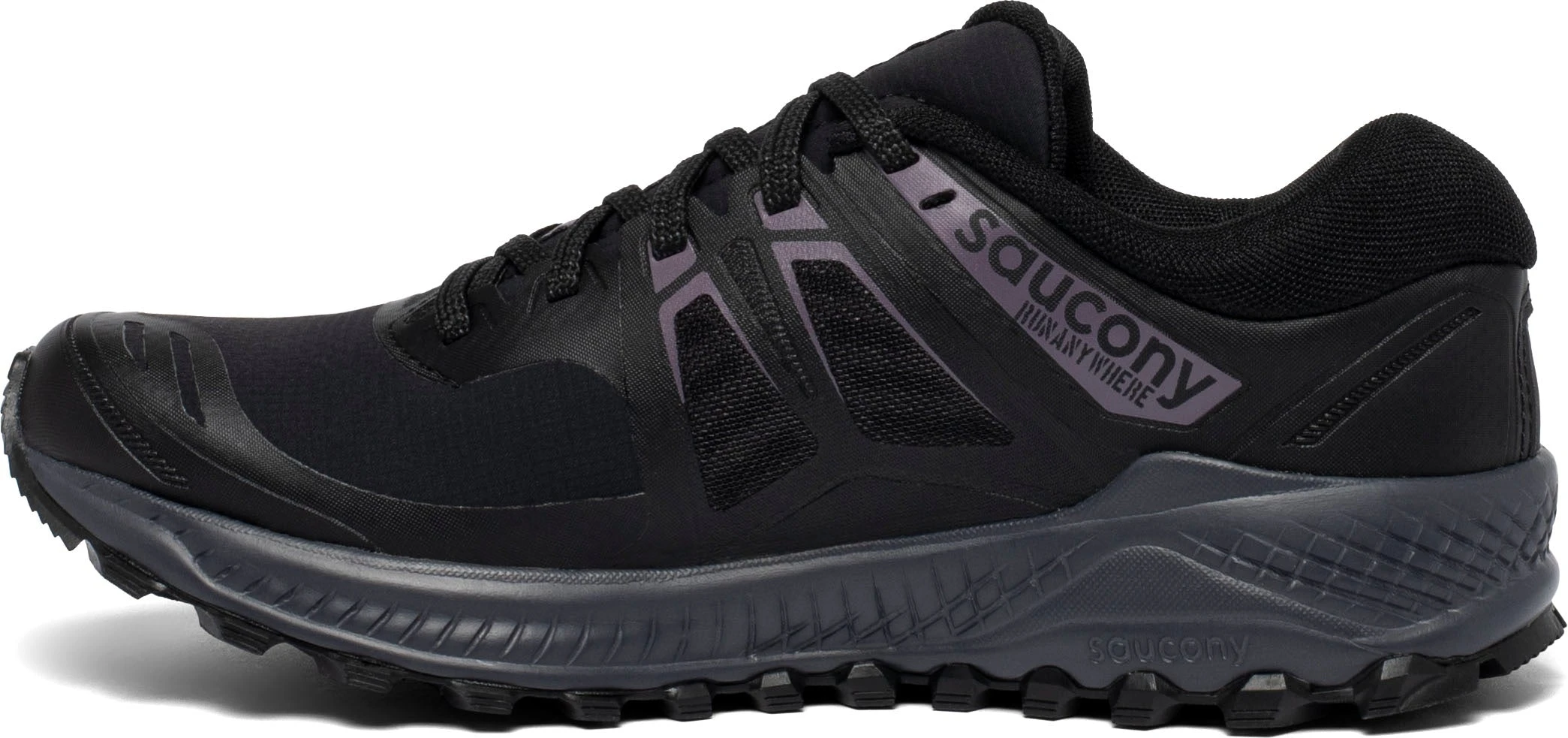 Saucony Women's Peregrine ICE+ (2 - Black/Lavender) 4 Saucony Women's Peregrine ICE+ (2 - Black/Lavender) - Image 2