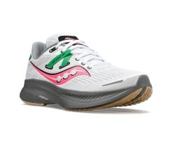 Saucony Women's Guide 16 (85 - White/Gravel) -Swiftwick Shop S10810 85 5 2400x1980