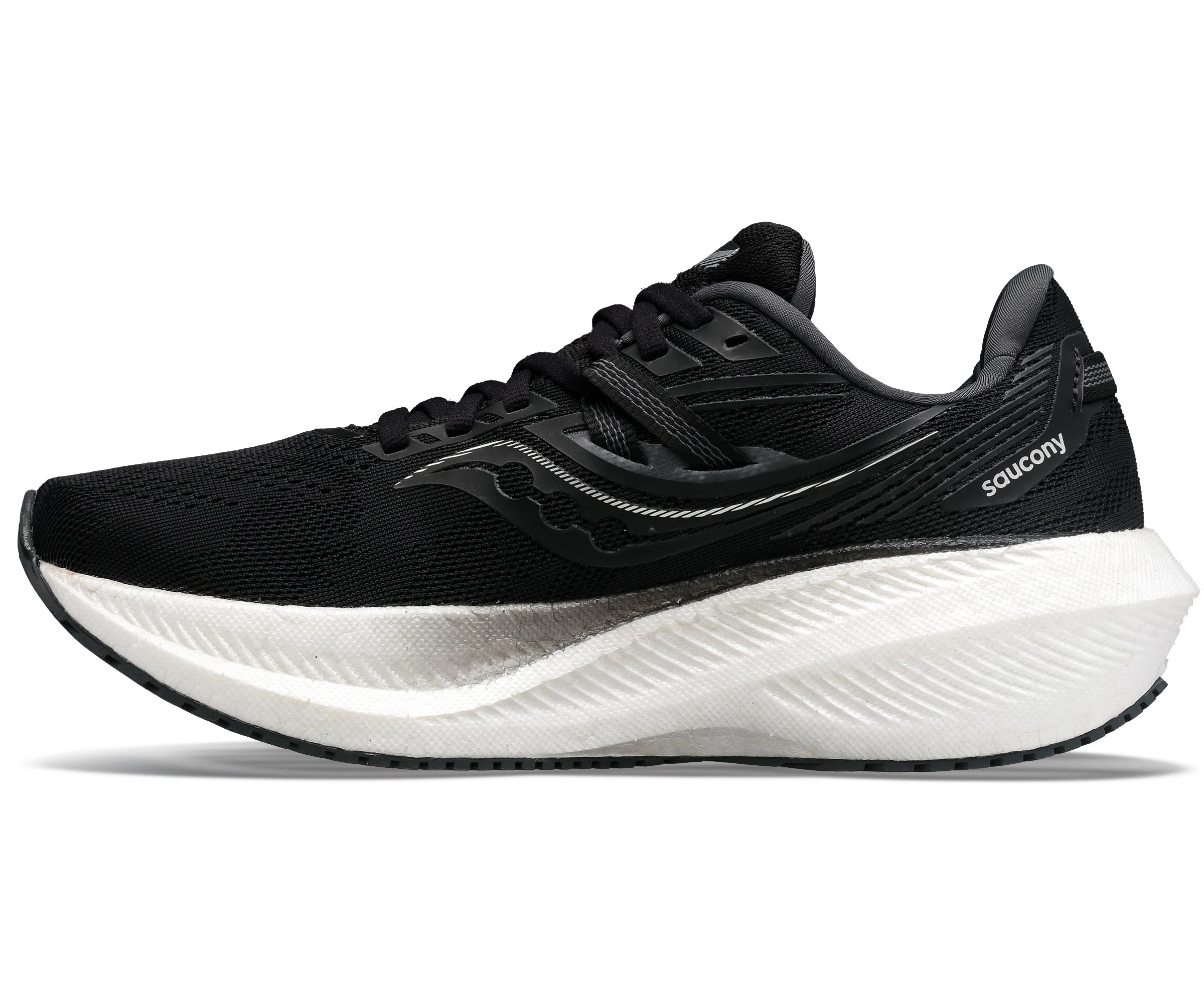 Saucony Men's Triumph 20 (10 - Black/White) 6 Saucony Men's Triumph 20 (10 - Black/White) - Image 4