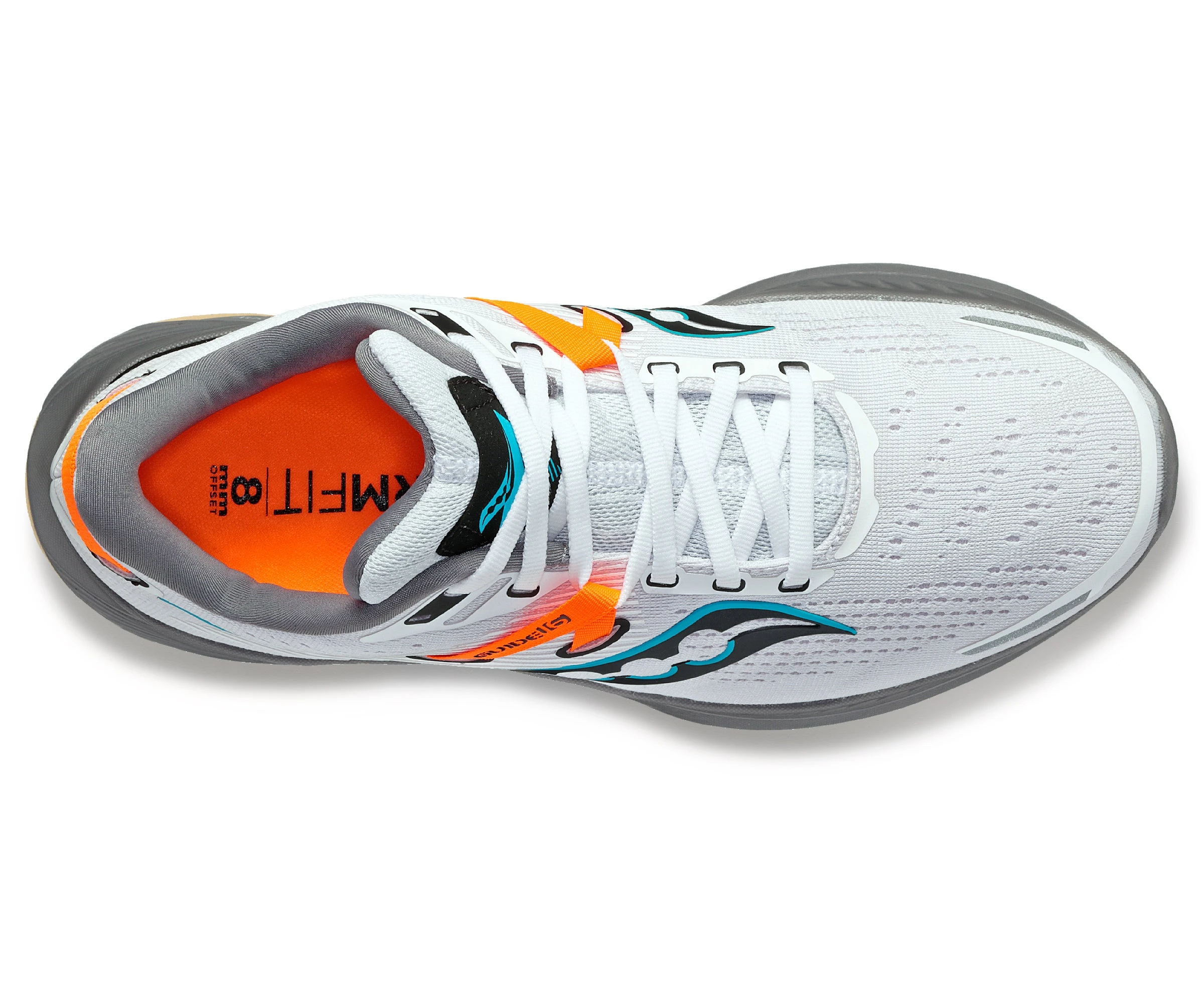 Saucony Men's Guide 16 (85 - White/Gravel) 6 Saucony Men's Guide 16 (85 - White/Gravel) - Image 4